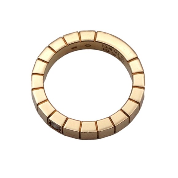 CARTIER Laniere Ring 49 About No. 9 Diamond 750 K18YG Yellow Gold Women's Jewelr - Picture 6 of 10
